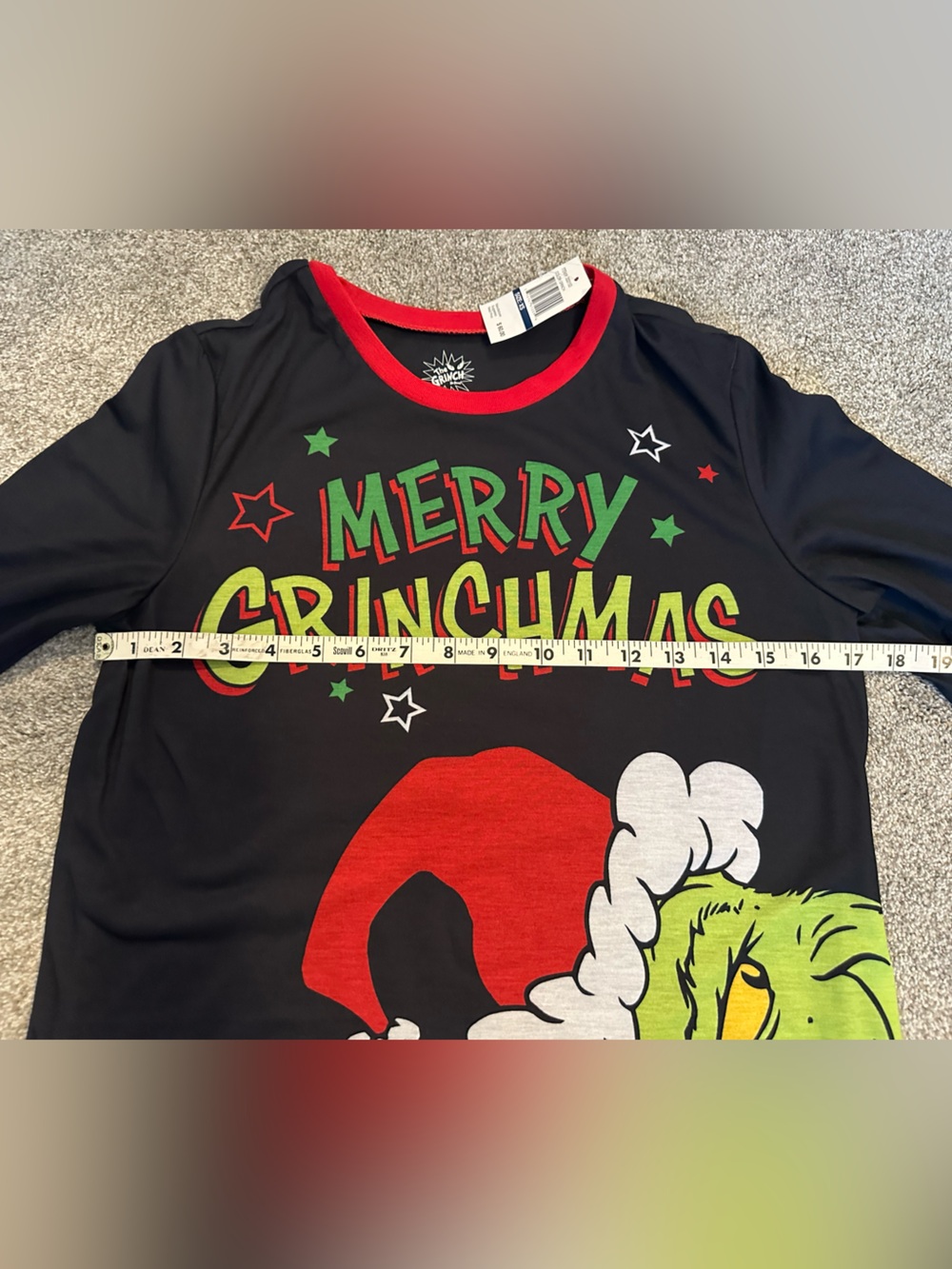 'Merry Grinchmas' Black & Multi Pajama Set NWT  Size XS - Picture 5 of 9